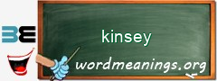 WordMeaning blackboard for kinsey